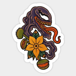 traditional venus flytrap tattoo Sticker